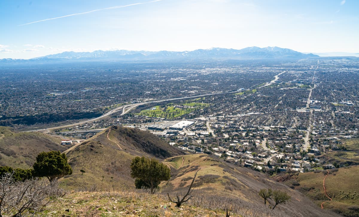 View of Salt Lake Valley from Pencil Point