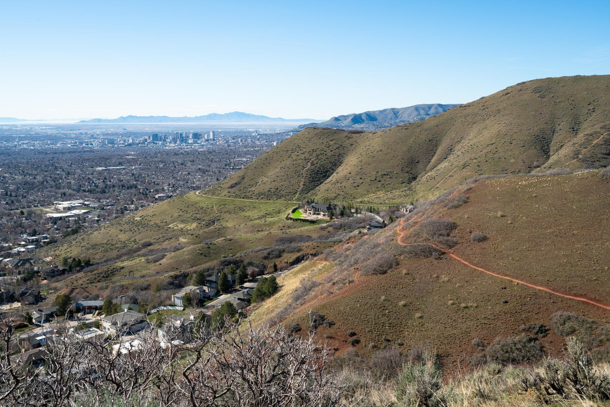 View of the Salt Lake Valley on the Parley's Point Trail